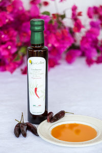 Set chili oil 250ml with ceramic bottle - oil bottle oil dispenser with pourer