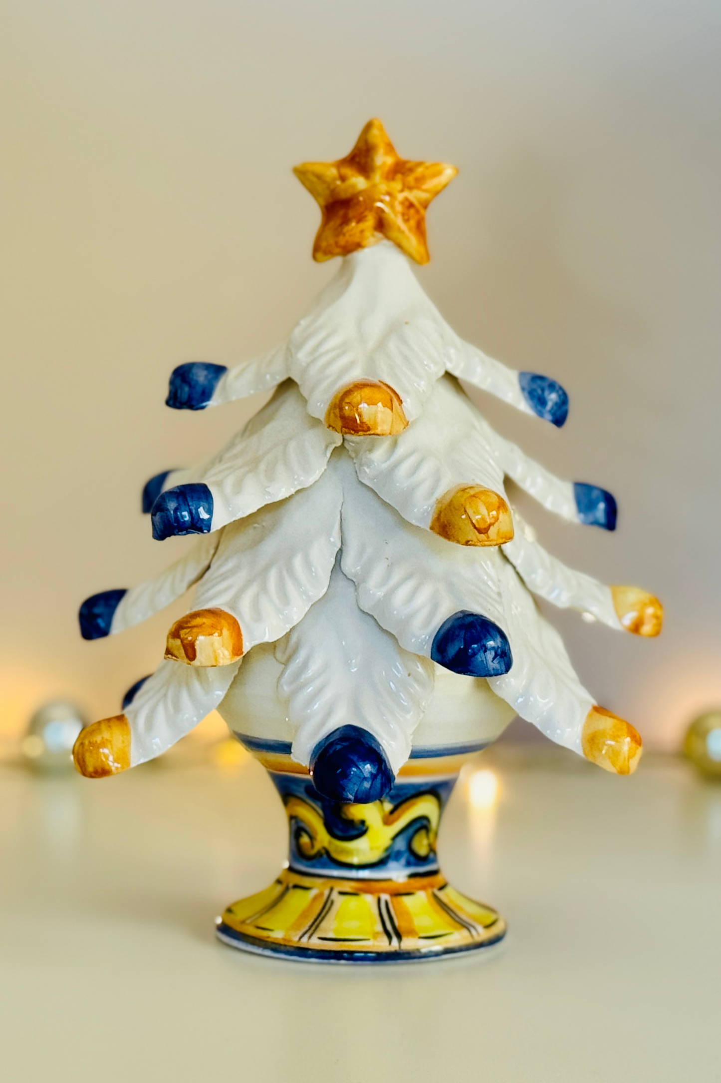Albero di Natale in ceramica fatto a mano e dipinto a mano "Amalfi" Spedizione a partire dal 17.09