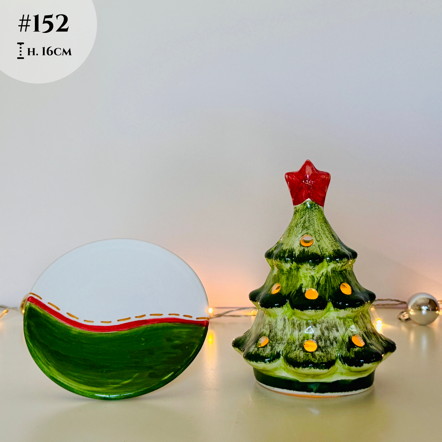 Weihnachtlicher Teelichthalter Weihnachtsdeko aus Keramik handgemacht