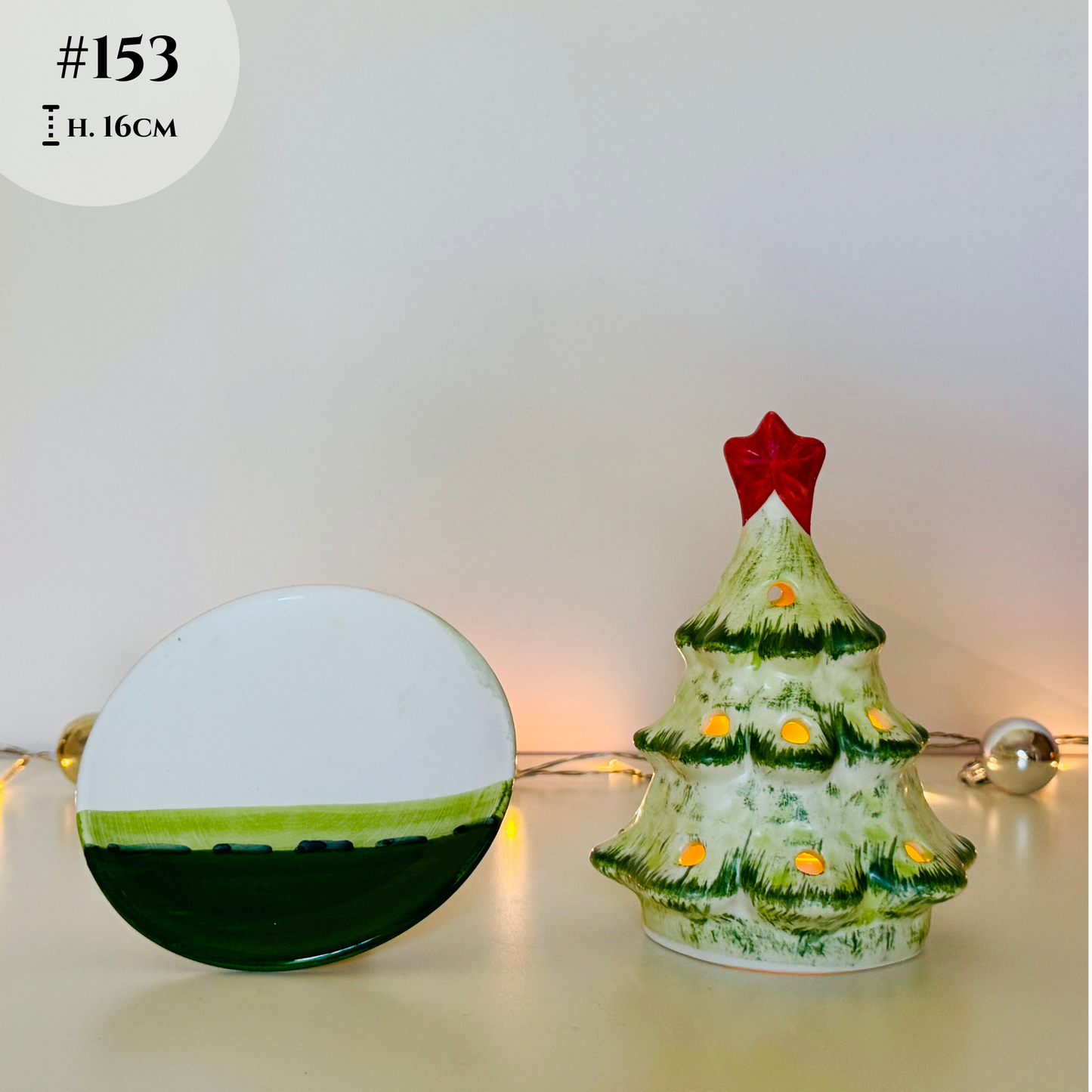 Weihnachtlicher Teelichthalter Weihnachtsdeko aus Keramik handgemacht