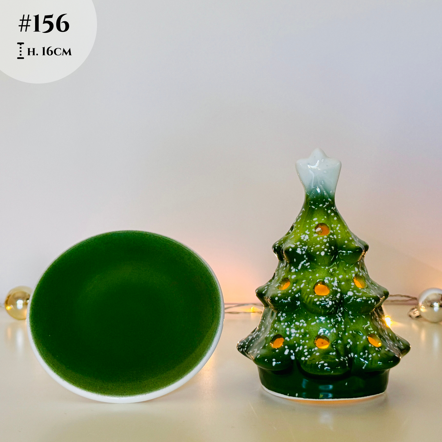 Weihnachtlicher Teelichthalter Weihnachtsdeko aus Keramik handgemacht