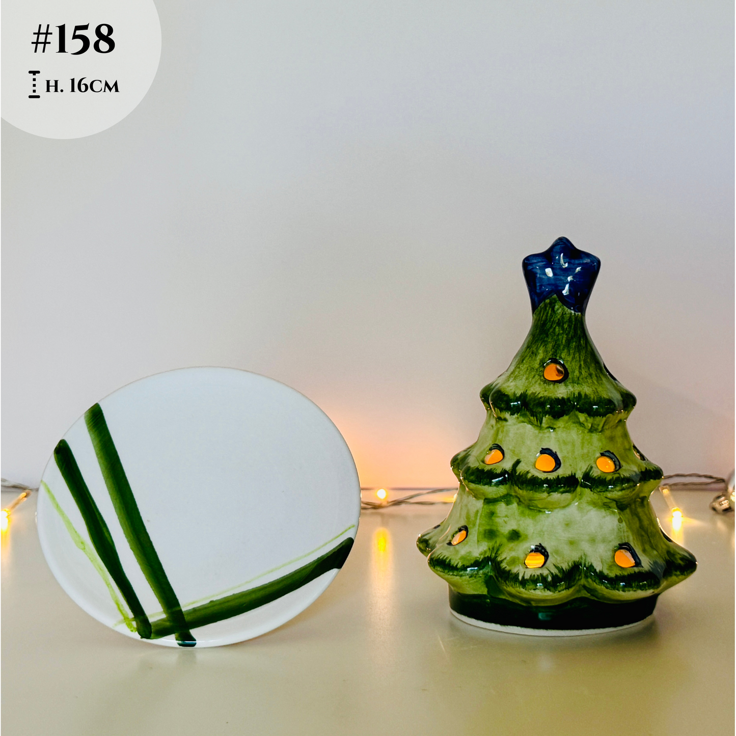 Weihnachtlicher Teelichthalter Weihnachtsdeko aus Keramik handgemacht