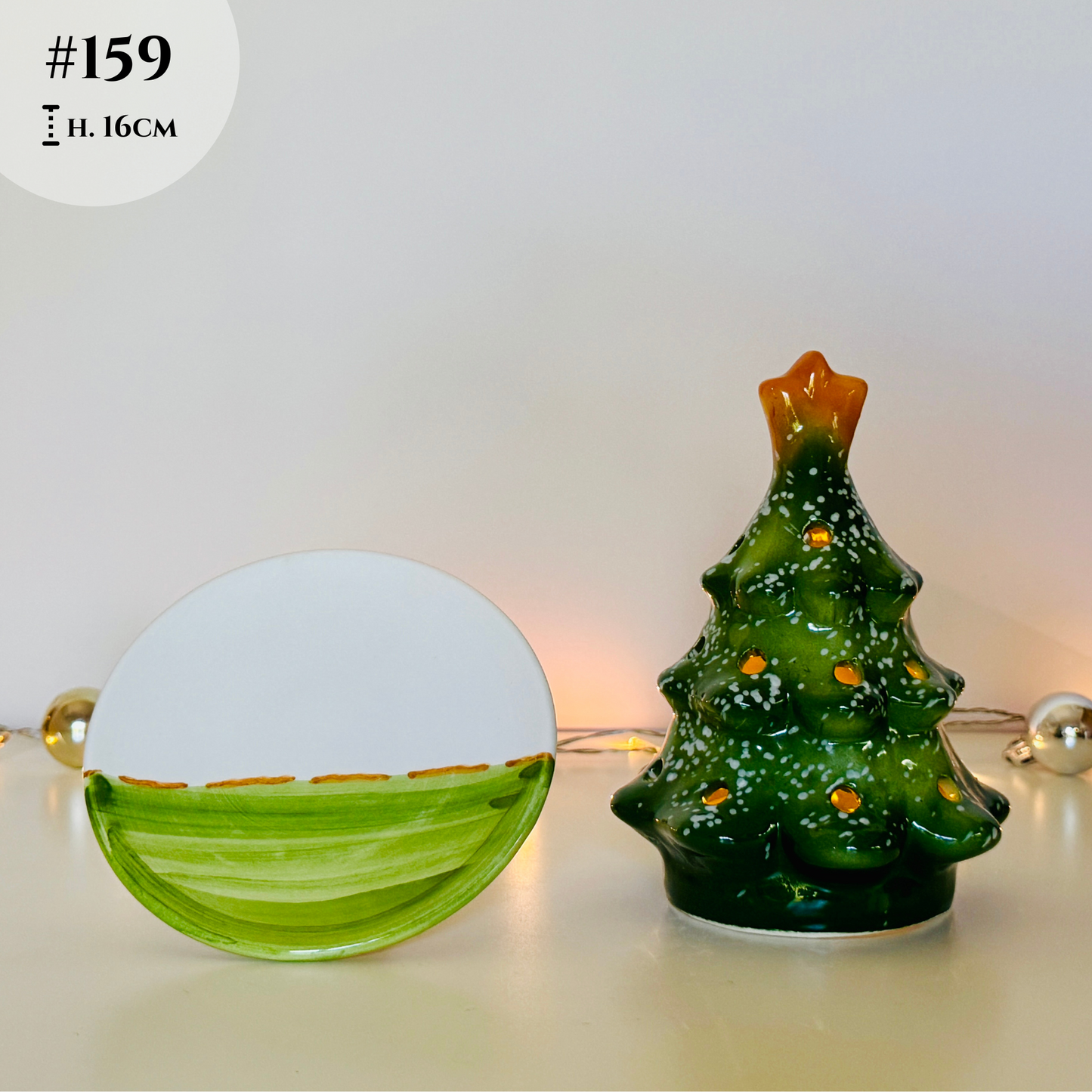 Weihnachtlicher Teelichthalter Weihnachtsdeko aus Keramik handgemacht
