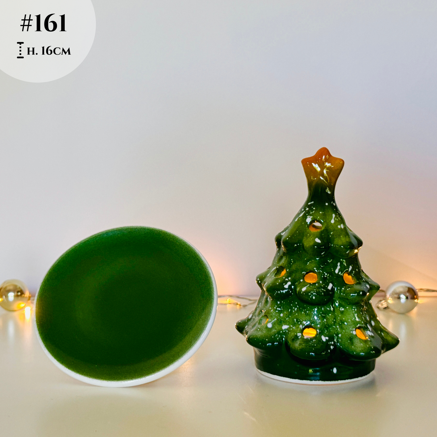 Weihnachtlicher Teelichthalter Weihnachtsdeko aus Keramik handgemacht