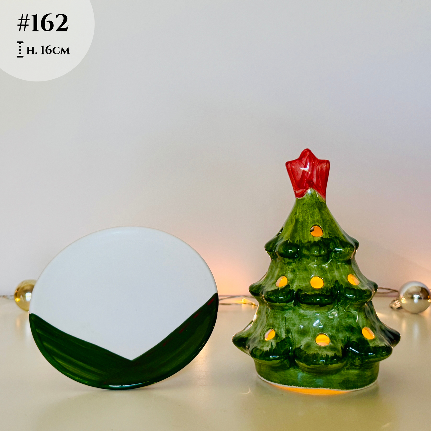 Weihnachtlicher Teelichthalter Weihnachtsdeko aus Keramik handgemacht