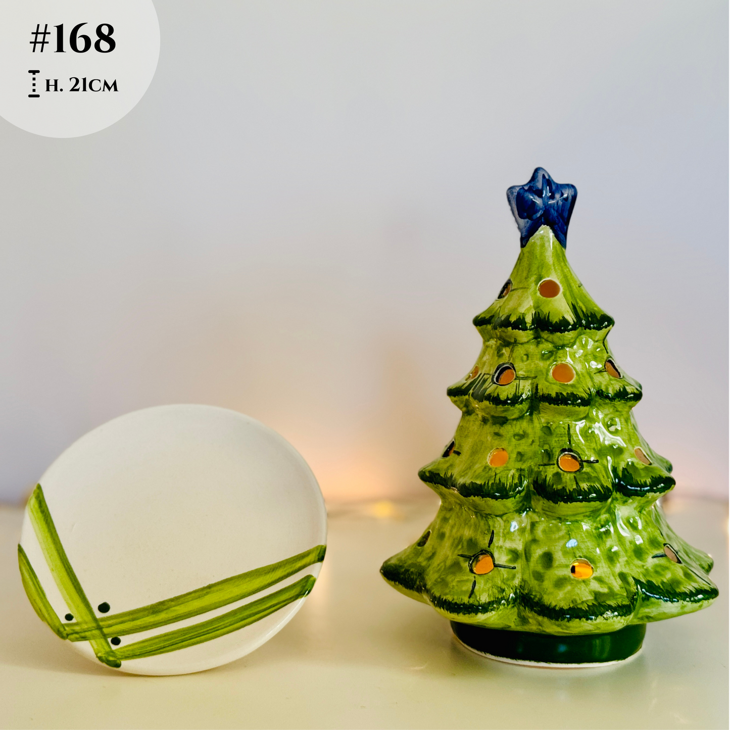 Weihnachtlicher Teelichthalter Weihnachtsdeko aus Keramik handgemacht