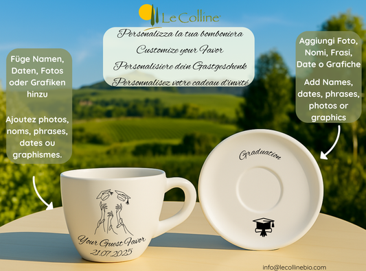 Regali per gli ospiti personalizzabili Tazzine da caffè espresso fatte a mano