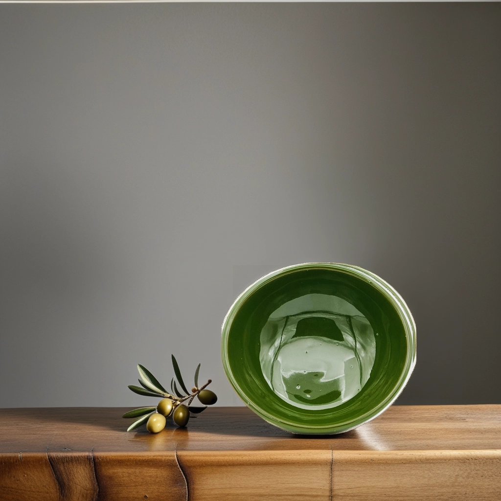Handgemachte Schüssel aus Italien Grün