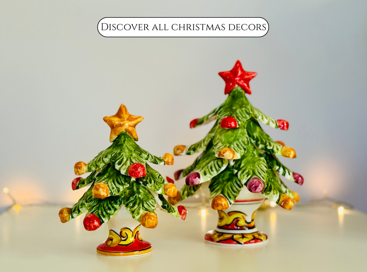 Albero di Natale in ceramica fatto a mano e dipinto a mano "Amalfi" Spedizione a partire dal 17.09