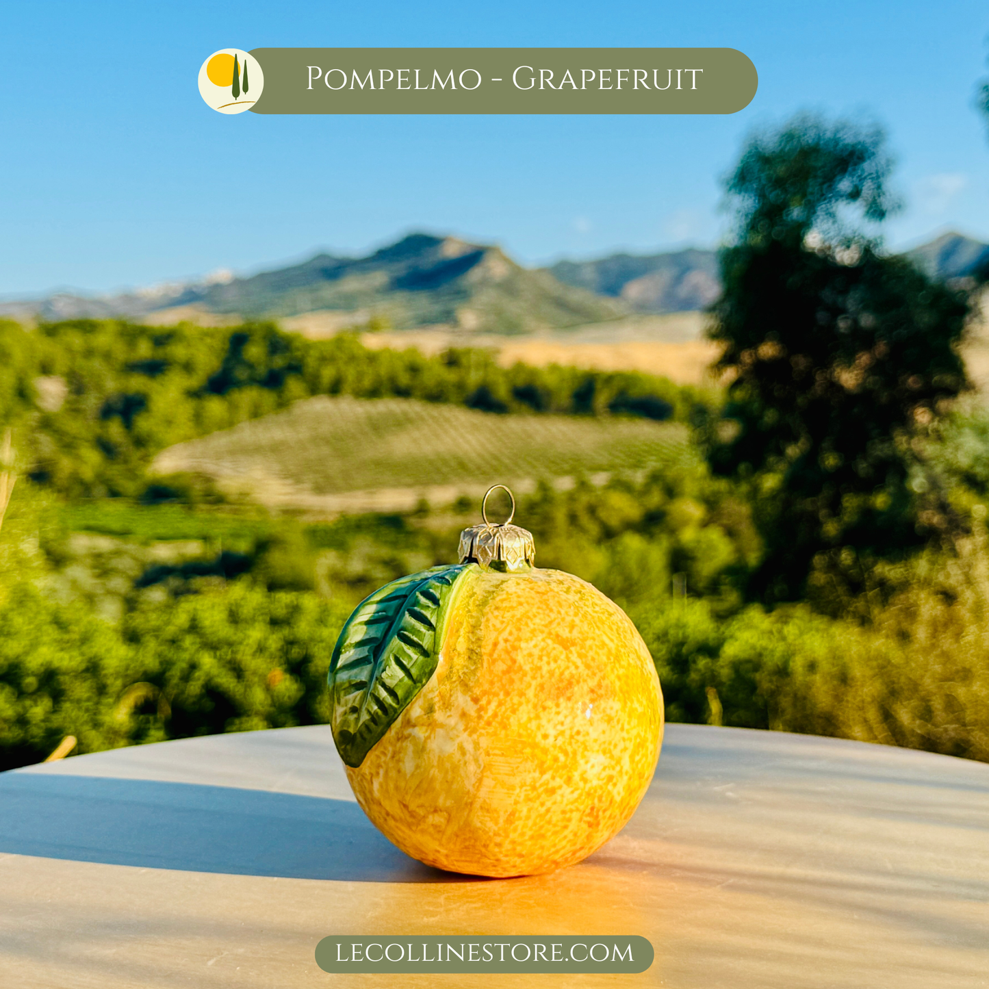 Keramik Früchte Handbemaltes Obst - Weihnachtsanhänger