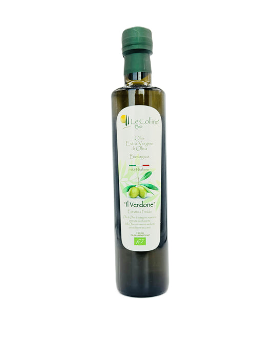 Bestes Natives Olivenöl Extra Bio "Il Verdone" aus Italien 0,5 L Kaufen