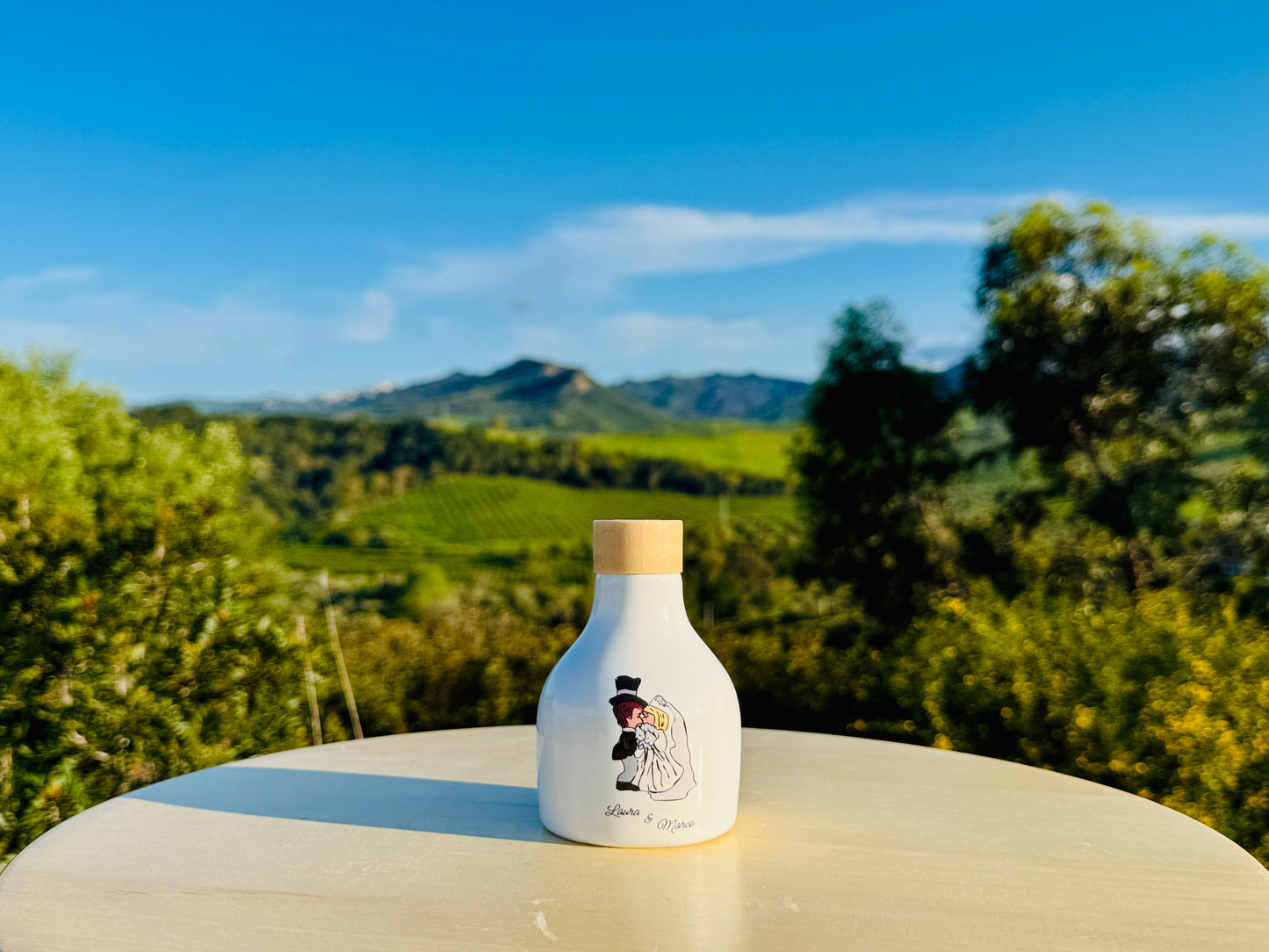 Personalisierbare Gastgeschenke Hochzeit kleine Ölflasche Ölspender