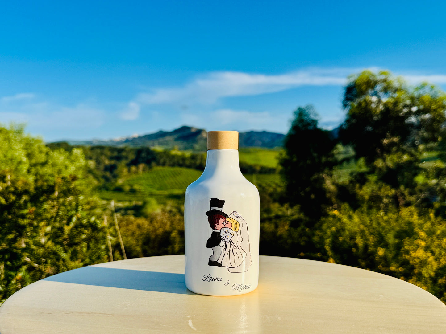 Personalisierbare Gastgeschenke Hochzeit kleine Ölflasche Ölspender