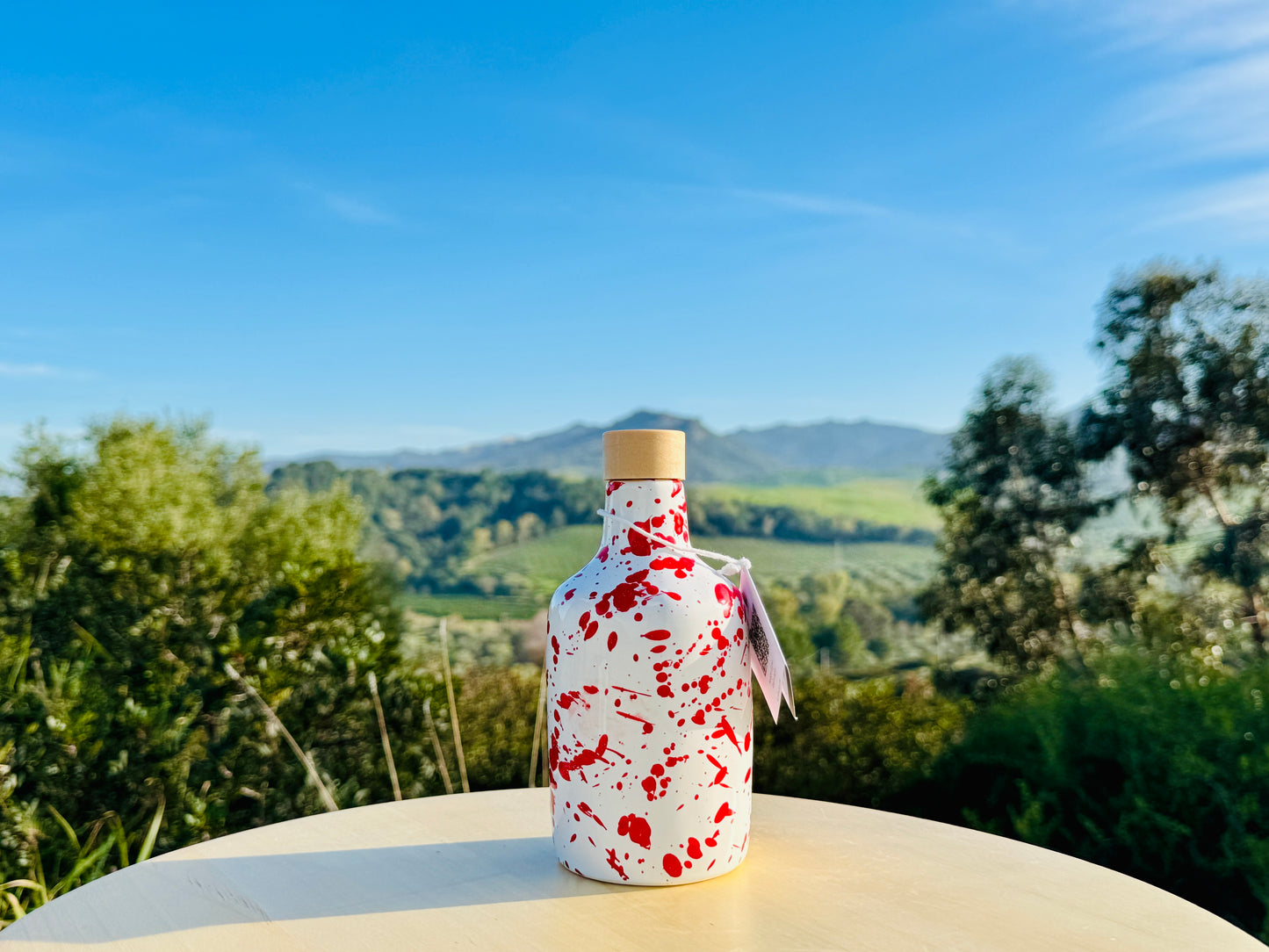 Set chili oil 250ml with ceramic bottle - oil bottle oil dispenser with pourer