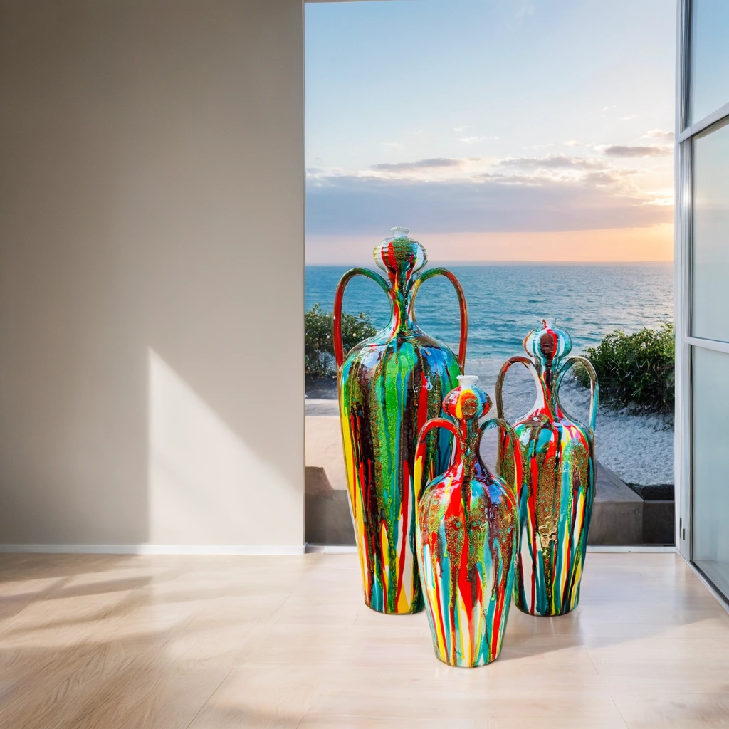 Handgefertigte Amphore Italienische Dekovase