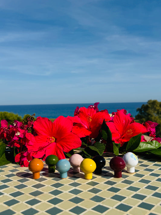 Coperchi in ceramica decorativi fatti a mano per bottiglie in ceramica