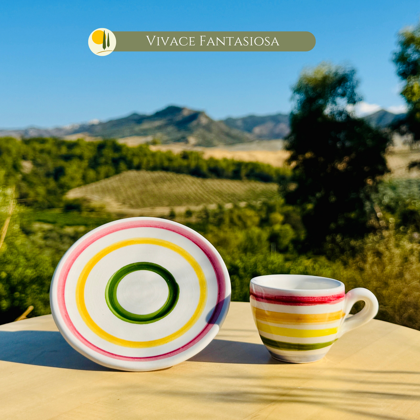 Bunte Espresso Tassen handgemacht in Italien "Vivace"