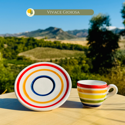 Colored Handmade espresso cups "Vivace"