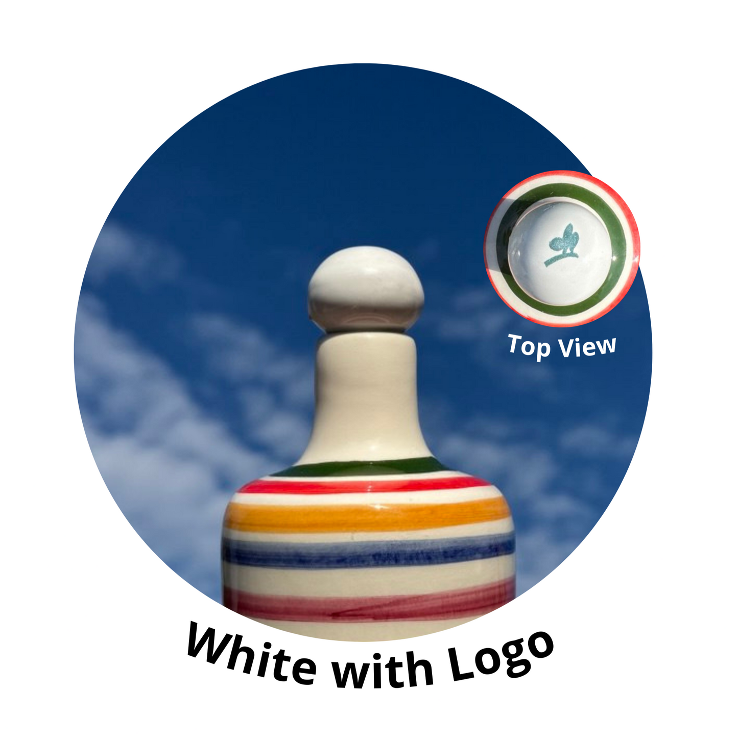 Coperchi in ceramica decorativi fatti a mano per bottiglie in ceramica