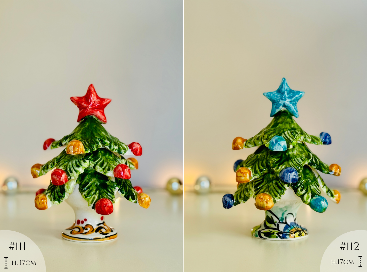 Weihnachtsbaum aus Keramik handgemacht und handbemalt Versand ab 17.09