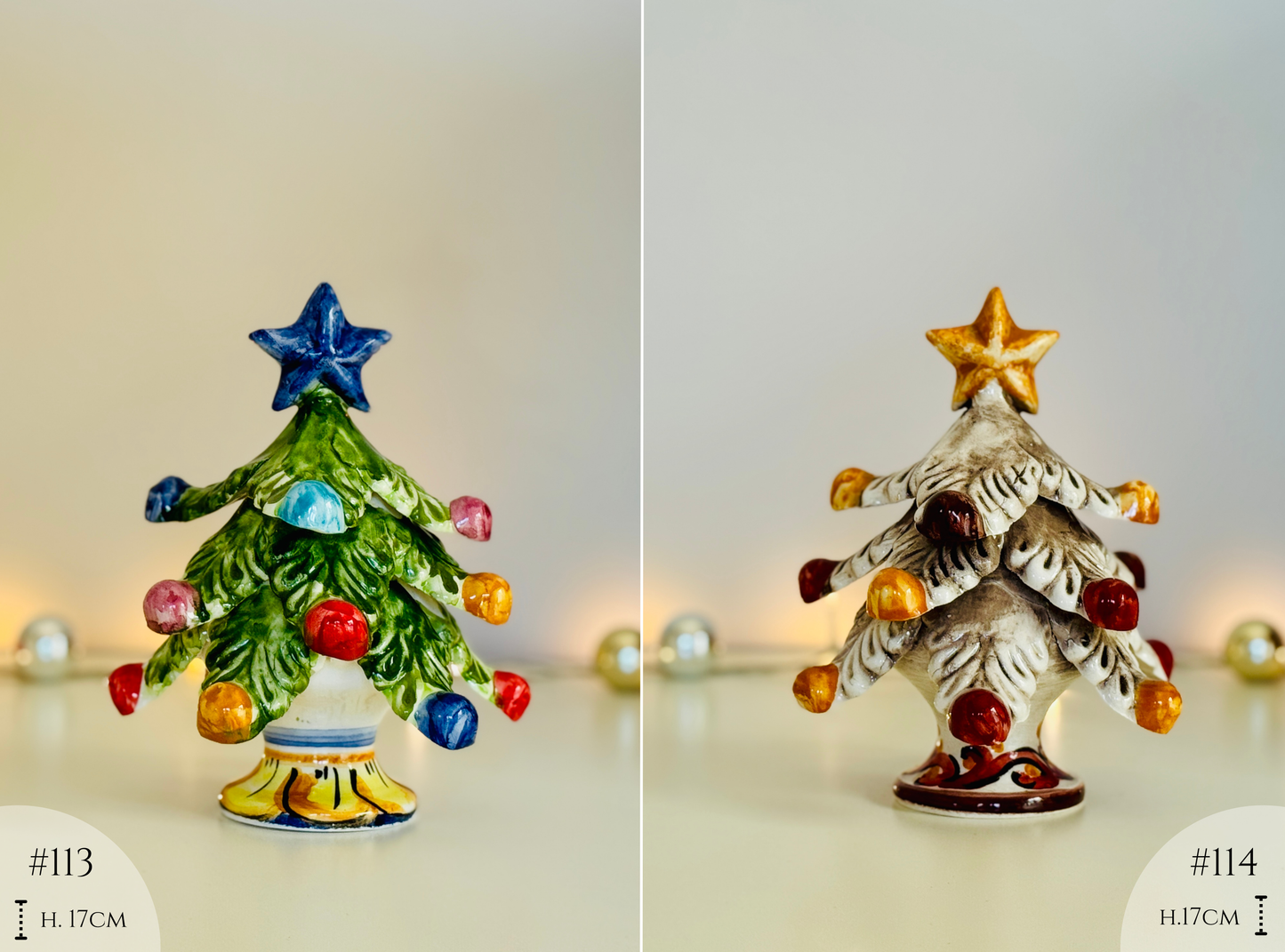 Weihnachtsbaum aus Keramik handgemacht und handbemalt Versand ab 17.09