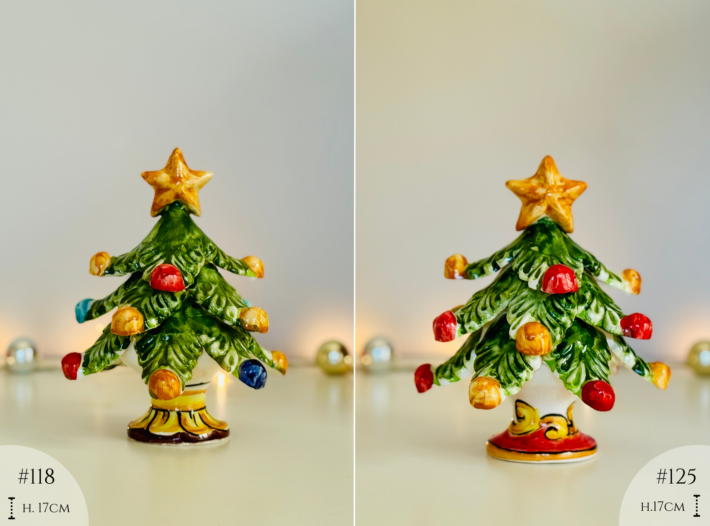 Weihnachtsbaum aus Keramik handgemacht und handbemalt Versand ab 17.09