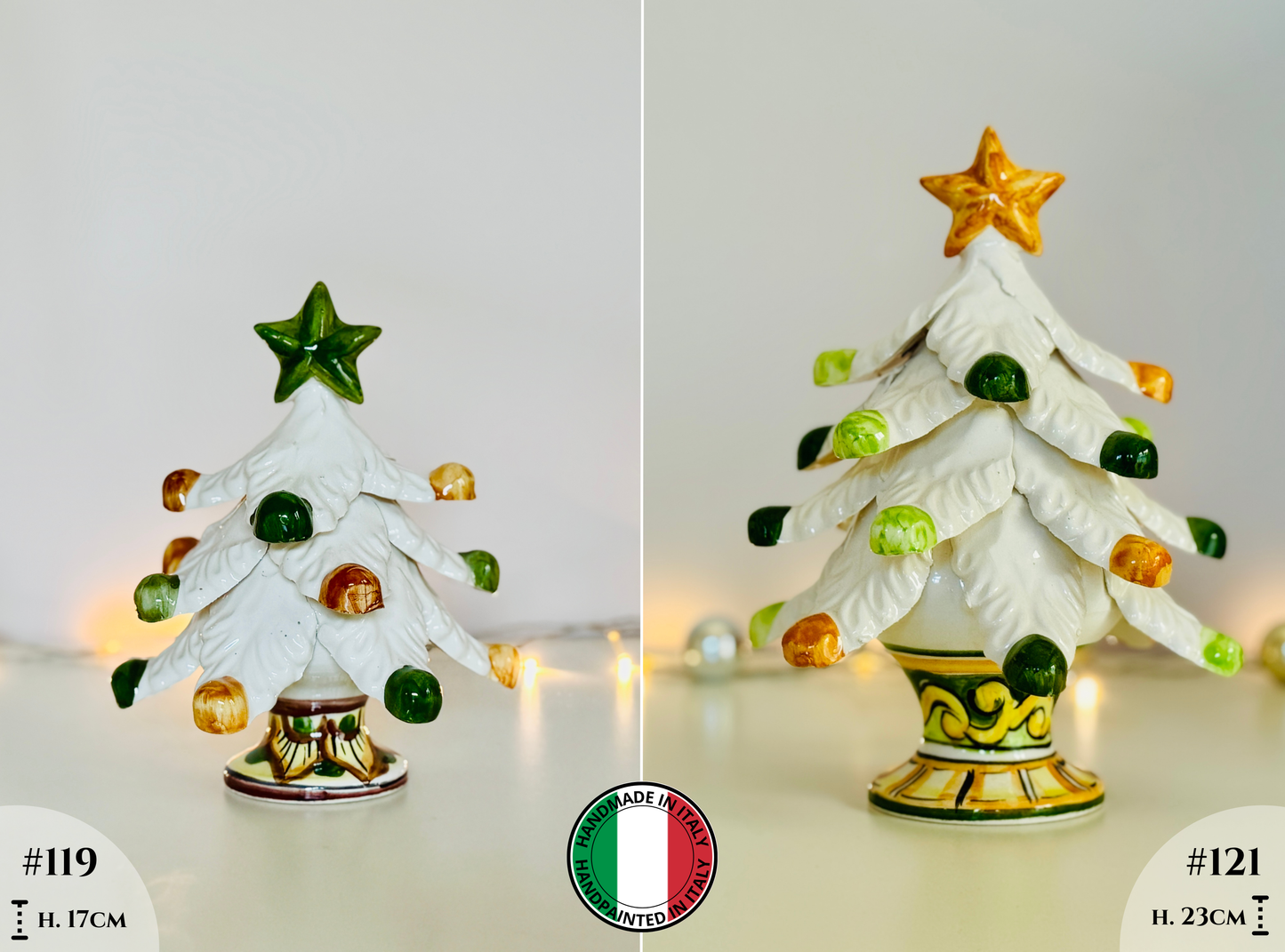 Albero di Natale in ceramica fatto a mano e dipinto a mano "Amalfi" Spedizione a partire dal 17.09