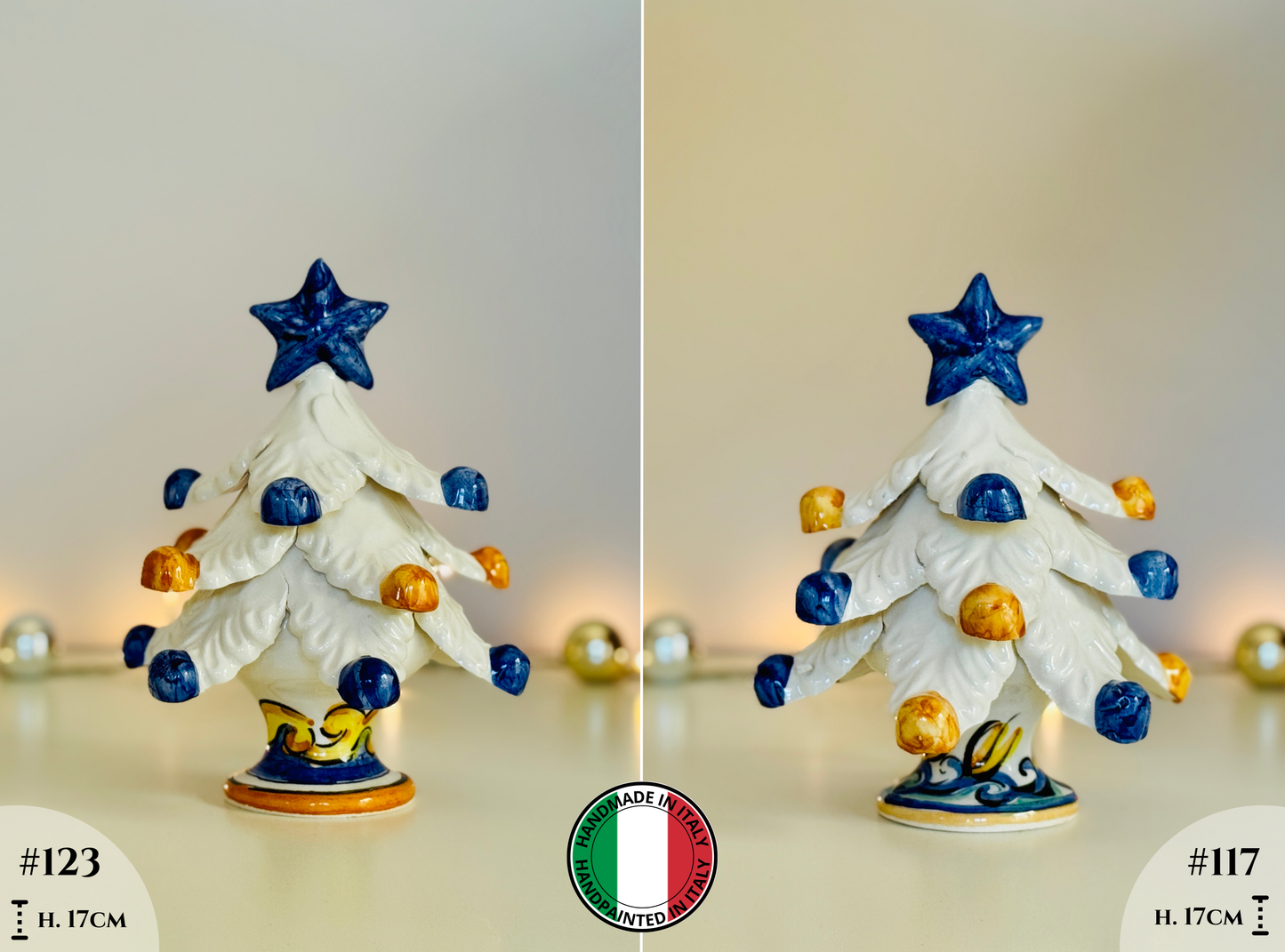 Albero di Natale in ceramica fatto a mano e dipinto a mano "Amalfi" Spedizione a partire dal 17.09