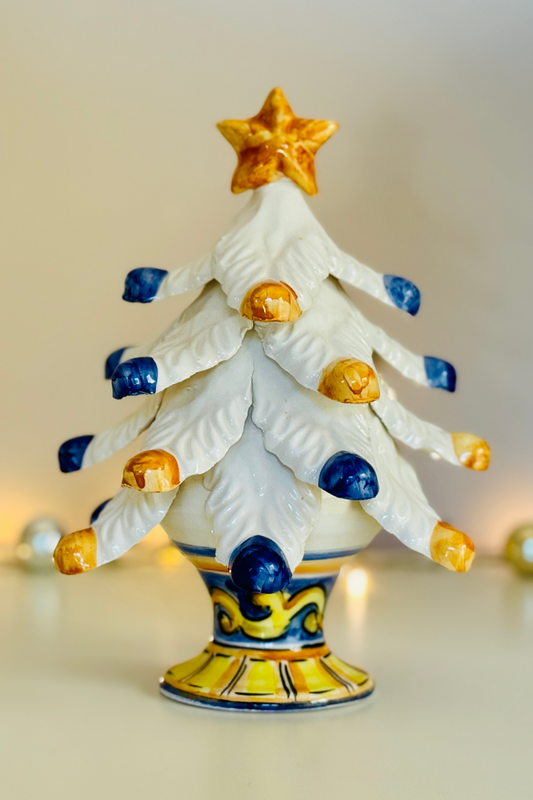 Albero di Natale in ceramica fatto a mano e dipinto a mano "Amalfi" Spedizione a partire dal 17.09