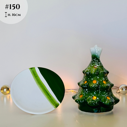 Weihnachtlicher Teelichthalter Weihnachtsdeko aus Keramik handgemacht