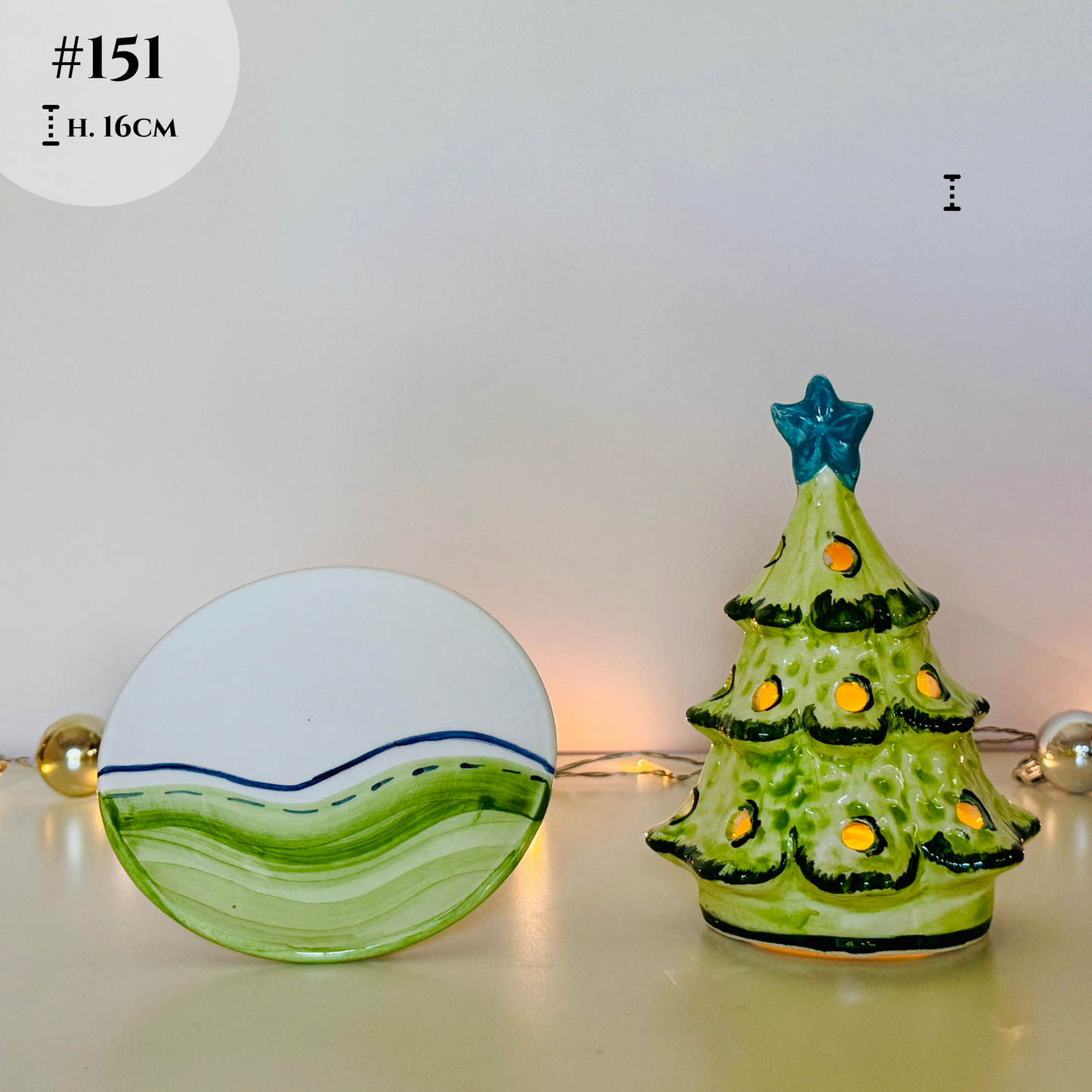 Weihnachtlicher Teelichthalter Weihnachtsdeko aus Keramik handgemacht