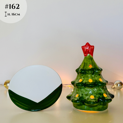 Weihnachtlicher Teelichthalter Weihnachtsdeko aus Keramik handgemacht