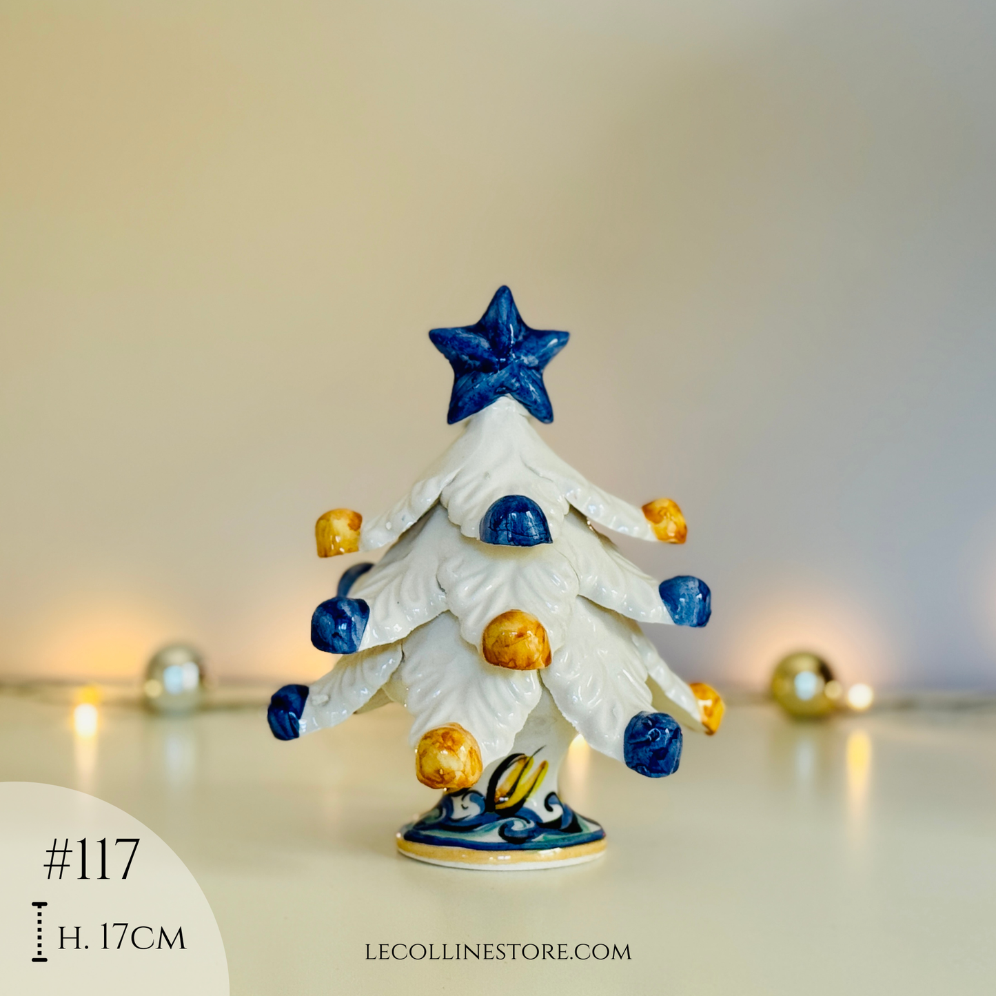 Albero di Natale in ceramica fatto a mano e dipinto a mano "Amalfi"