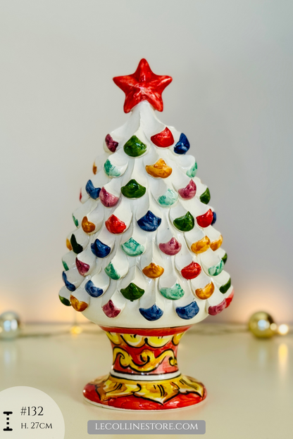 Weihnachtsbaum aus Keramik handgemacht und handbemalt 27cm Versand ab 17.09