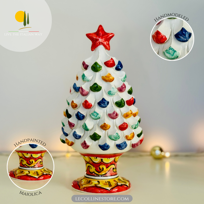 Weihnachtsbaum aus Keramik handgemacht und handbemalt 27cm Versand ab 17.09