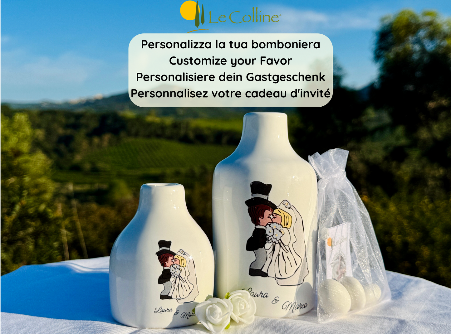 Personalisierbare Gastgeschenke Hochzeit kleine Ölflasche Ölspender