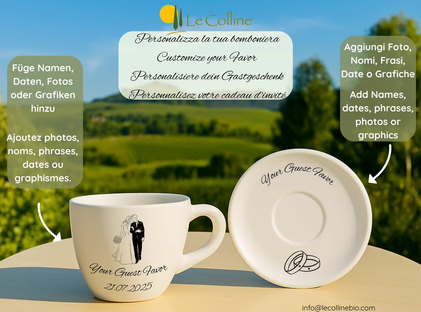 Personalisierbare Gastgeschenke Hochzeit kleine Ölflasche Ölspender