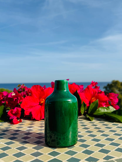 Keramikflasche "Linea Unica" für Olivenöl handgemacht in Italien