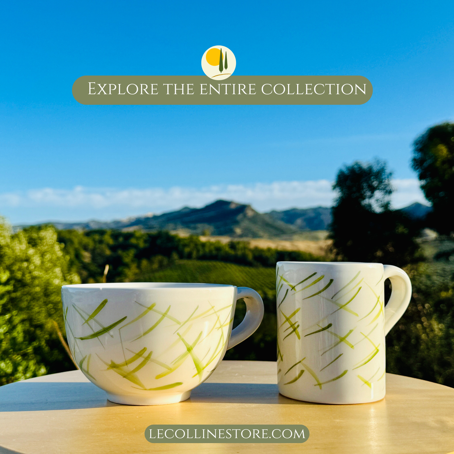 Keramikflasche Ölspender für Olivenöl handgemacht in Italien 250ml Adagio Verde