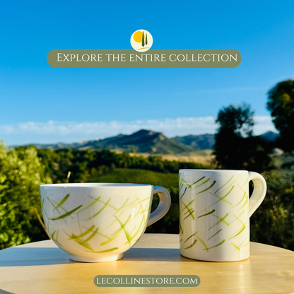 Keramikflasche Ölspender für Olivenöl handgemacht in Italien 250ml Adagio Verde