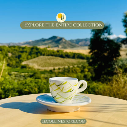 Keramikflasche Ölspender für Olivenöl handgemacht in Italien 250ml Adagio Verde