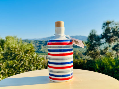 Ölflasche Keramikflasche "Pura Marittima" Ölspender für Olivenöl und Essig handgemacht in Italien