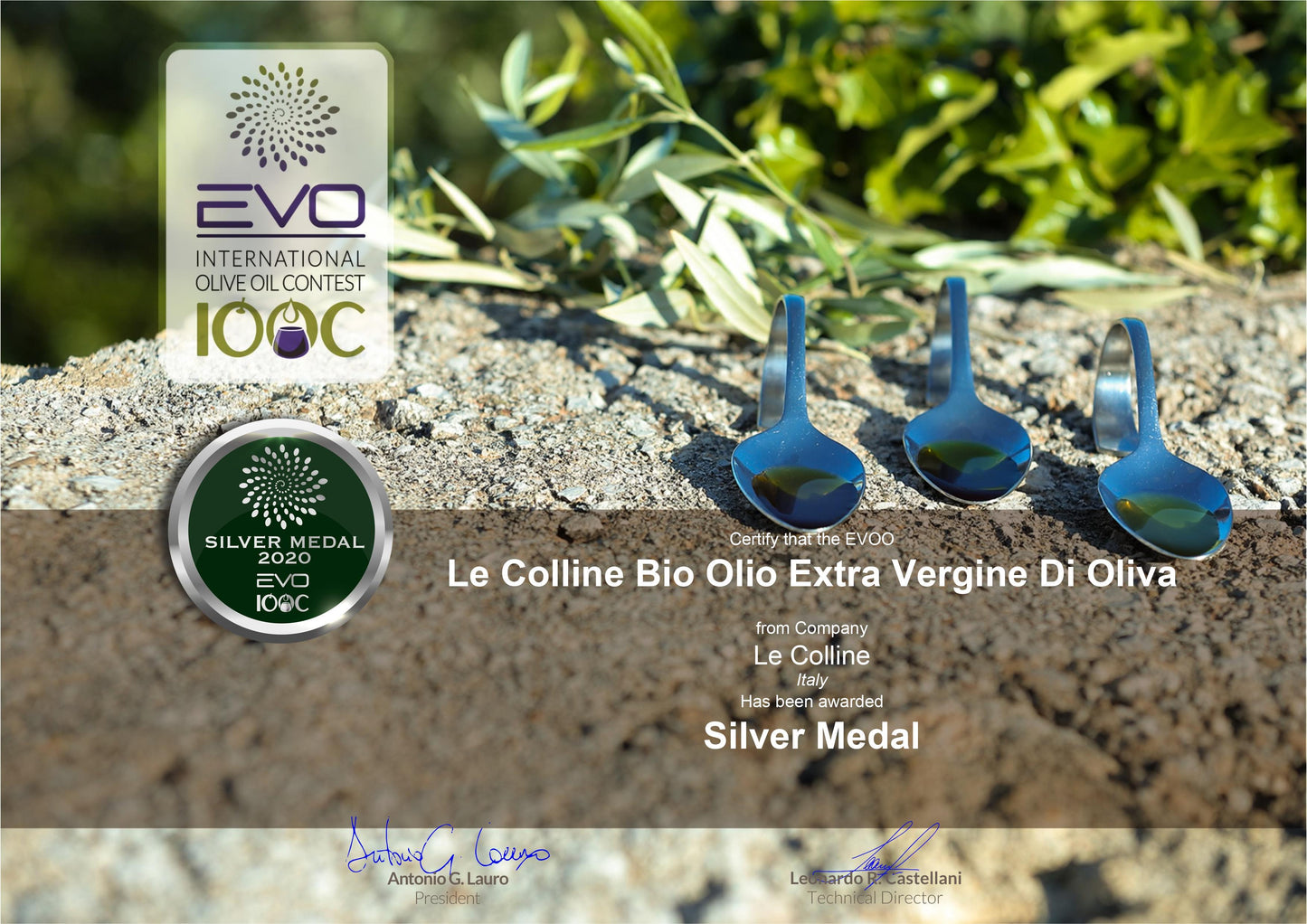 Silber Auszeichnung - Natives Olivenöl Extra Biologisch 