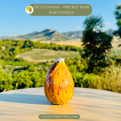 Keramik Früchte Handbemaltes Obst - Weihnachtsanhänger