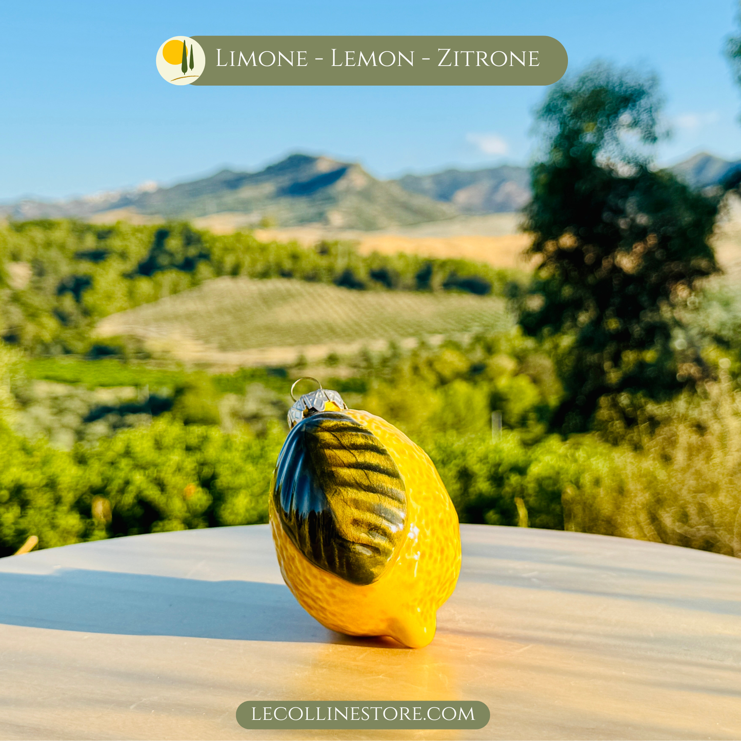 Keramik Früchte Handbemaltes Obst - Weihnachtsanhänger