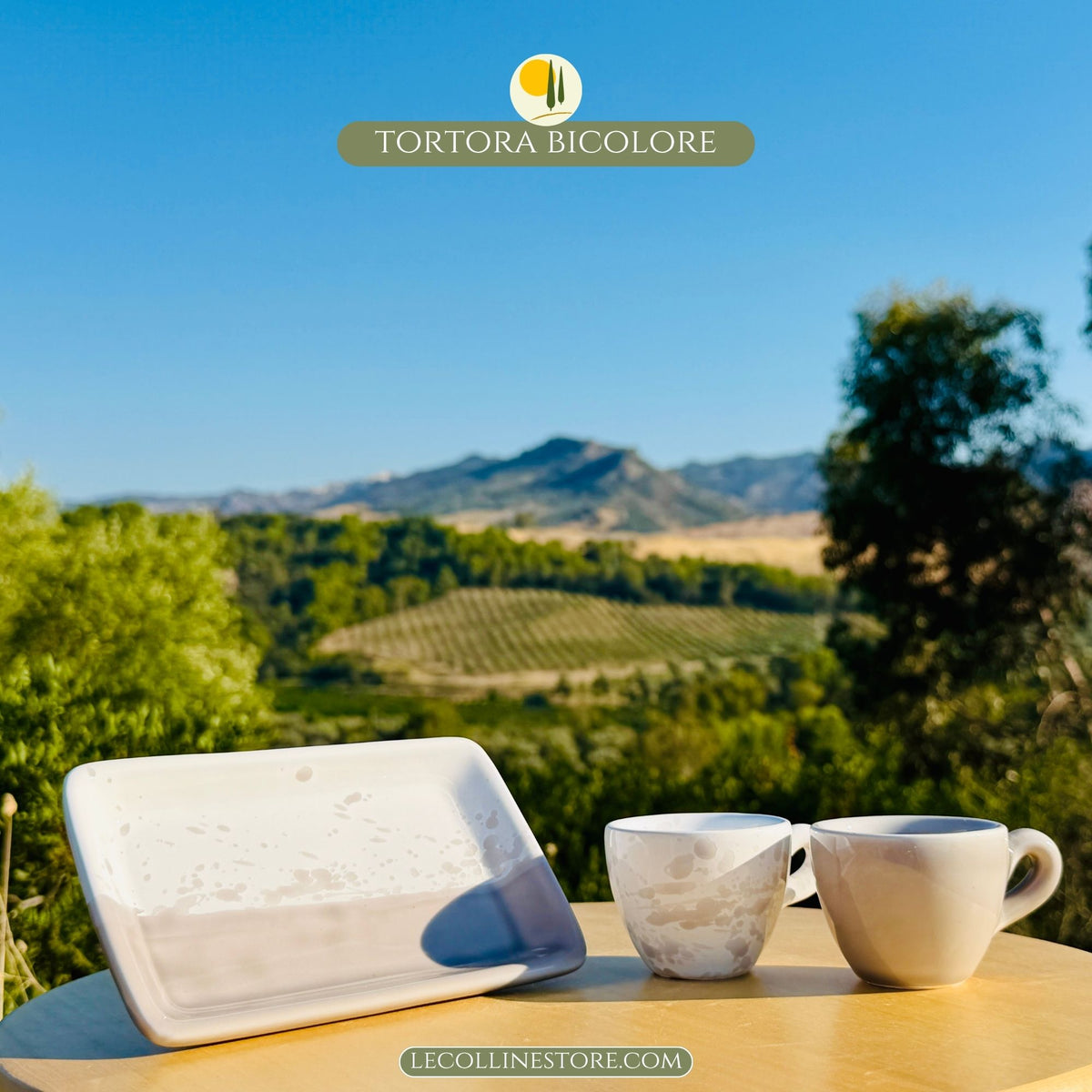 Set Espresso Tassen handgemacht in Italien Tortora