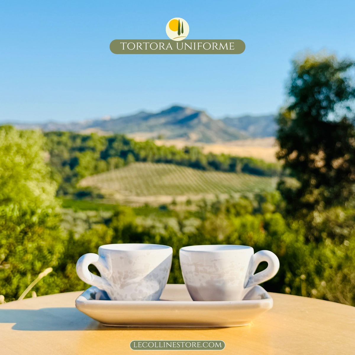 Set Espresso Tassen handgemacht in Italien Tortora