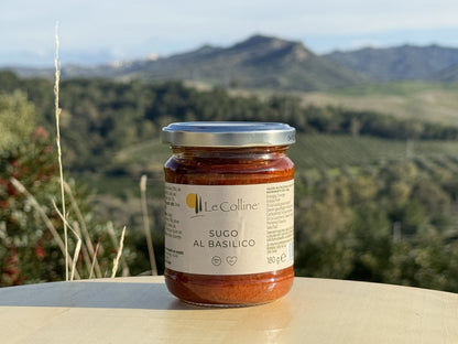 Le Colline Tomatensoße mit Basilikum aus Italien 180g