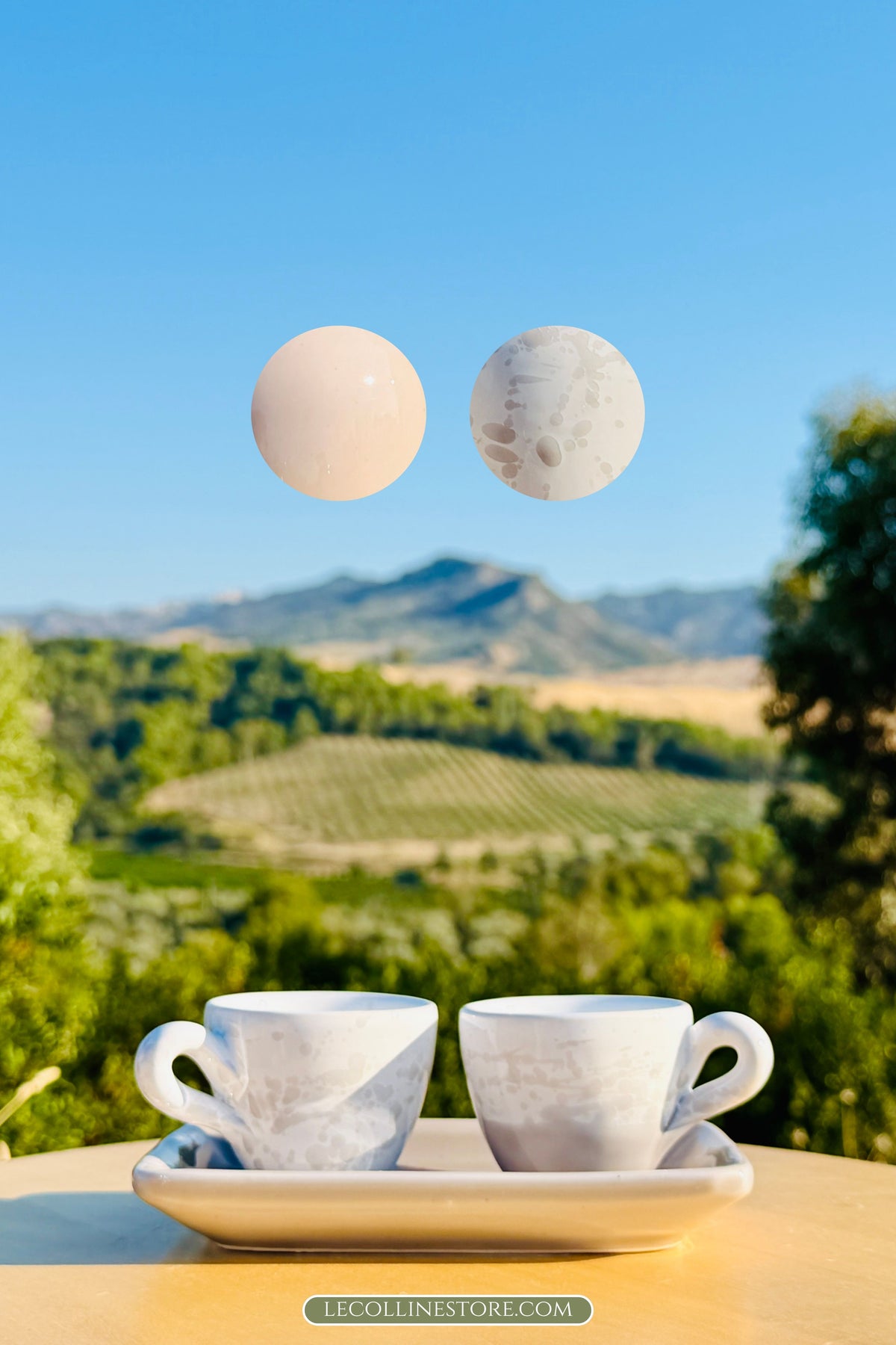 Set Espresso Tassen handgemacht in Italien Tortora