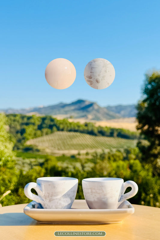 Set Espresso Tassen handgemacht in Italien Tortora